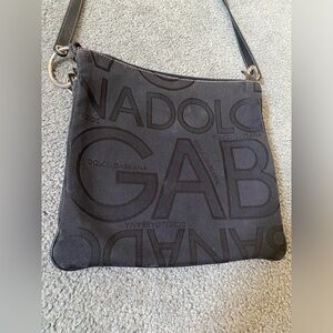 Vintage Dolce & Gabanna Three Canvas/Leather Crossbody Bag